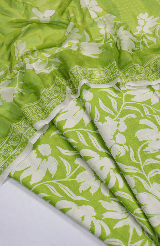 Amna Khadija Printed Bana Dora Unstitched 3 Piece Suit - D-21 - AM26FNC - Green - Summer Collection