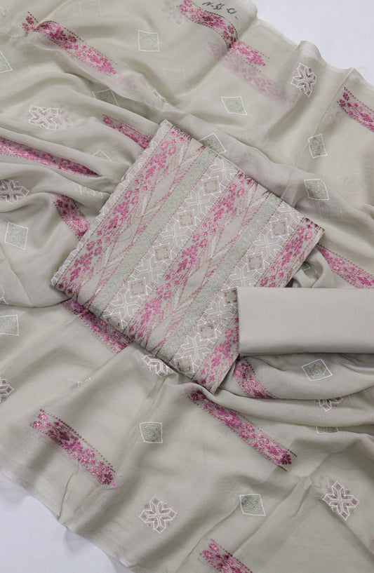 Amna Khadija Fancy Embroidered Lawn Unstitched 3 Piece Suit - BTD-03 - AM26FNC - Multi - Summer Collection