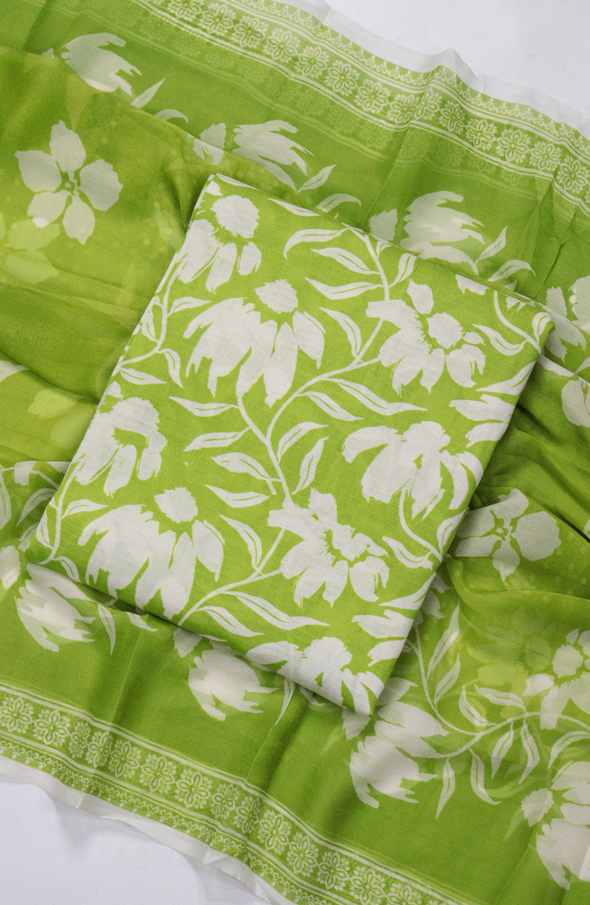 Amna Khadija Printed Bana Dora Unstitched 3 Piece Suit - D-21 - AM26FNC - Green - Summer Collection