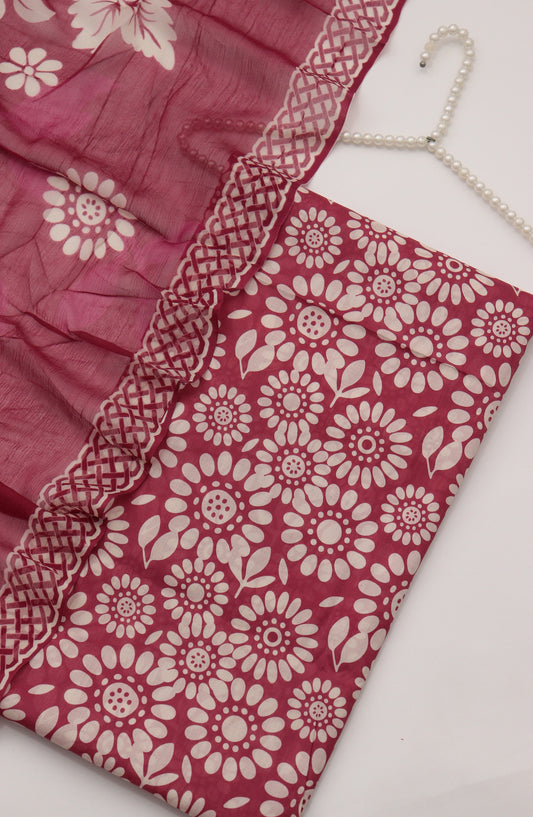 Amna Khadija Fancy Printed Lawn Unstitched 3 Piece Suit - PND-05 - AM26FNC - Red - Summer Collection