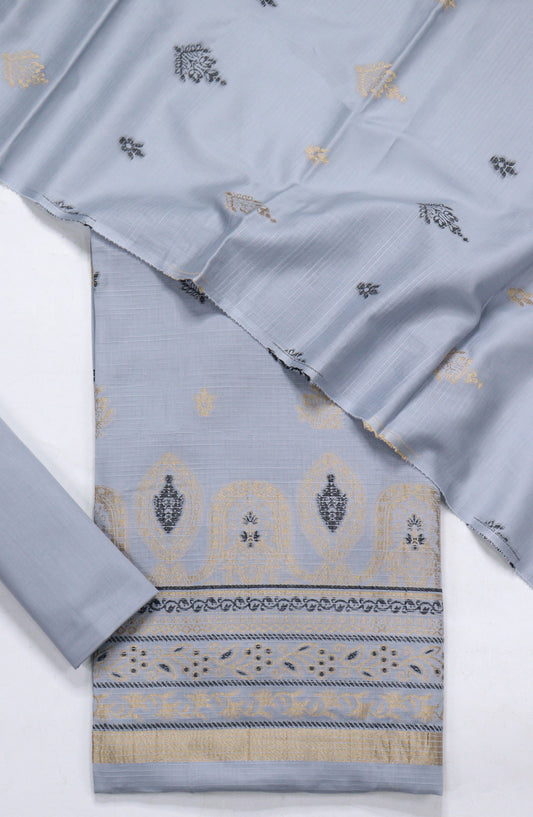 Amna Khadija Embroidered Lawn Unstitched 3 Piece Suit - D-18 - AM26FNC - Blue - Summer Collection