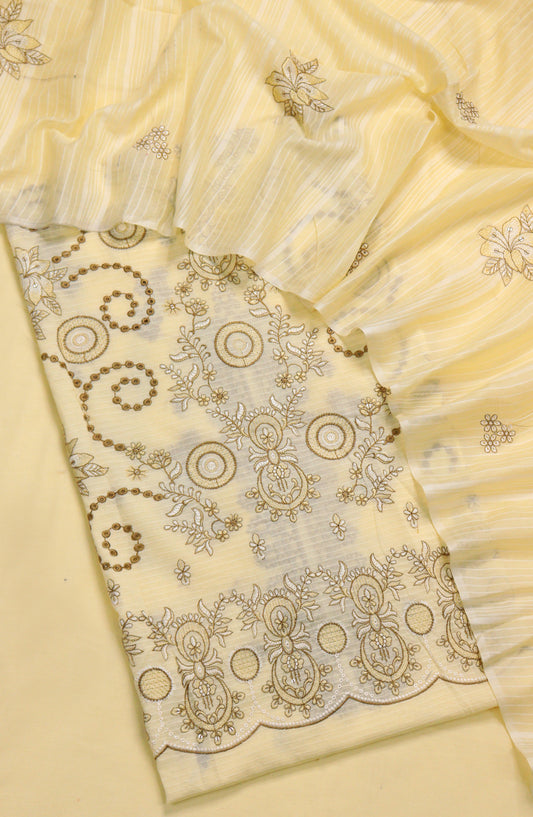 Amna Khadija Embroidered Lawn Unstitched 3 Piece Suit - D-03 - AM26FNC - Yellow - Summer Collection