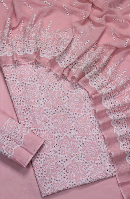 Amna Khadija Fancy Embroidered Lawn Unstitched 3 Piece Suit - D-04 - AM26FNC - Pink - Summer Collection