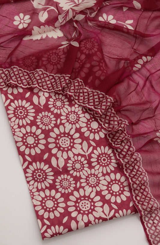 Amna Khadija Fancy Printed Lawn Unstitched 3 Piece Suit - PND-05 - AM26FNC - Red - Summer Collection