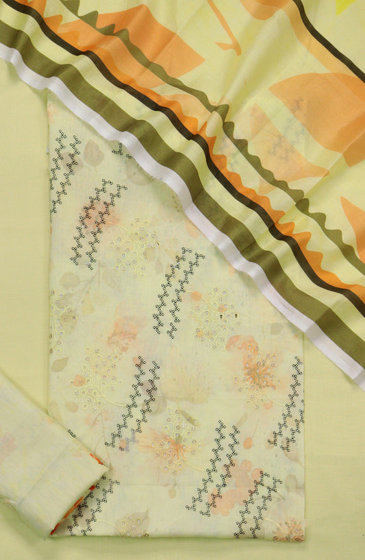 Amna Khadija Embroidered Lawn Unstitched 3 Piece Suit - Design-06 - AM26FNC - Yellow - Summer Collection