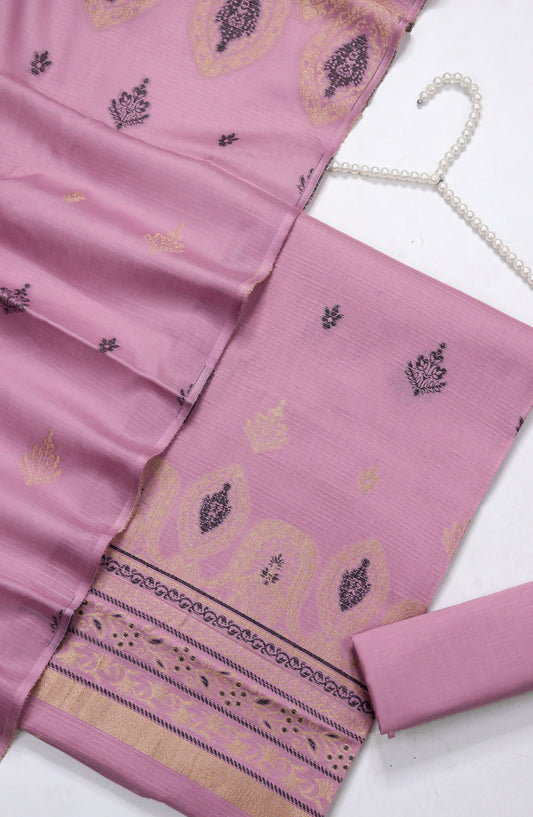 Amna Khadija Embroidered Lawn Unstitched 3 Piece Suit - D-17 - AM26FNC - Pink - Summer Collection