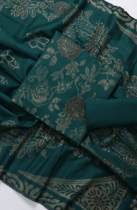 Amna Khadija Fancy Broshia Lawn Unstitched 3 Piece Suit - D-02 - AM26FNC - Green - Summer Collection