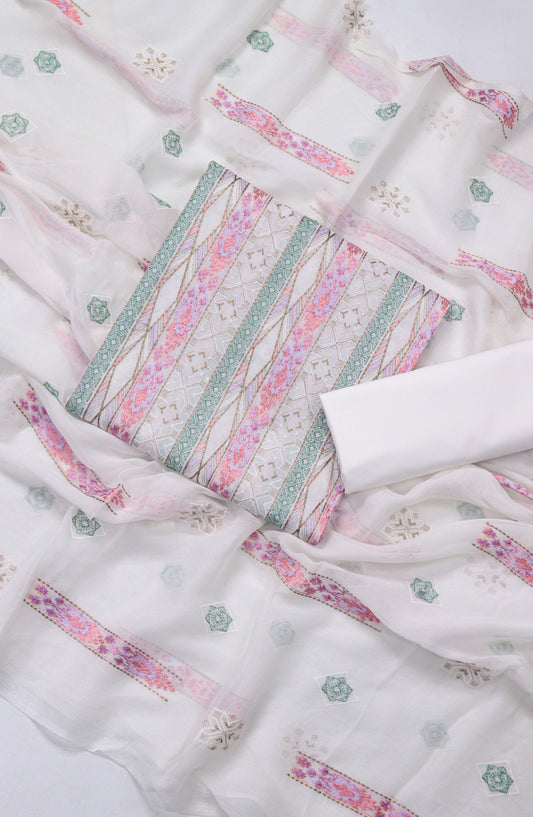 Amna Khadija Fancy Embroidered Lawn Unstitched 3 Piece Suit - BTD-02 - AM26FNC - Multi - Summer Collection