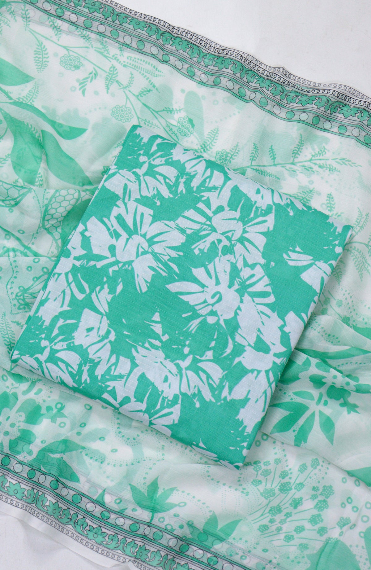 Amna Khadija Printed Bana Dora Unstitched 3 Piece Suit - D-20 - AM26FNC - Green - Summer Collection