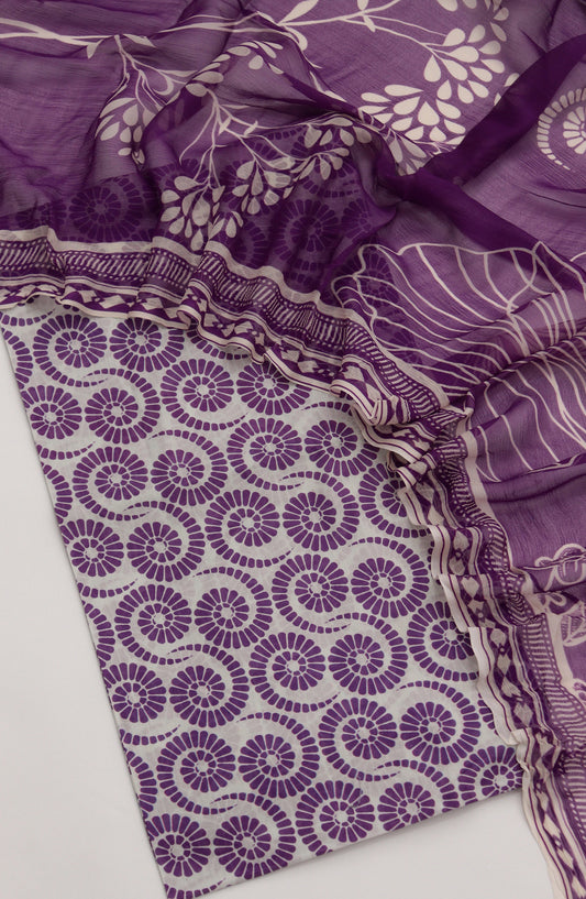 Amna Khadija Fancy Printed Lawn Unstitched 3 Piece Suit - PND-04 - AM26FNC - Purple - Summer Collection