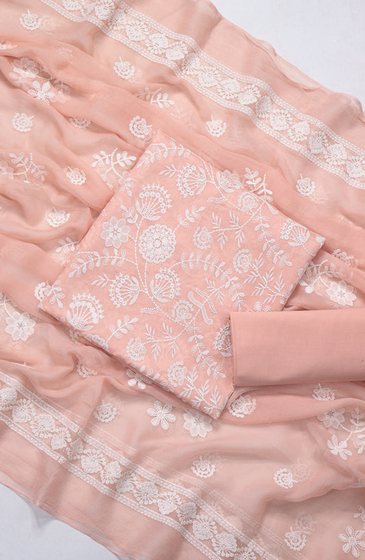 Amna Khadija Fancy Embroidered Lawn Unstitched 3 Piece Suit - JLD-02 - AM26FNC - Pink - Summer Collection