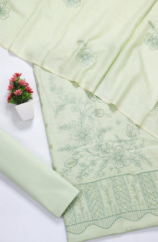 Amna Khadija Embroidered Lawn Unstitched 3 Piece Suit - D-02 - AM26FNC - Green - Summer Collection