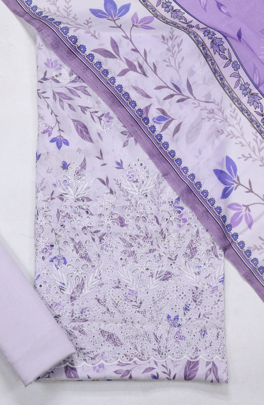 Amna Khadija Printed Lawn Unstitched 3 Piece Suit - D-03 - AM26FNC - Purple - Summer Collection