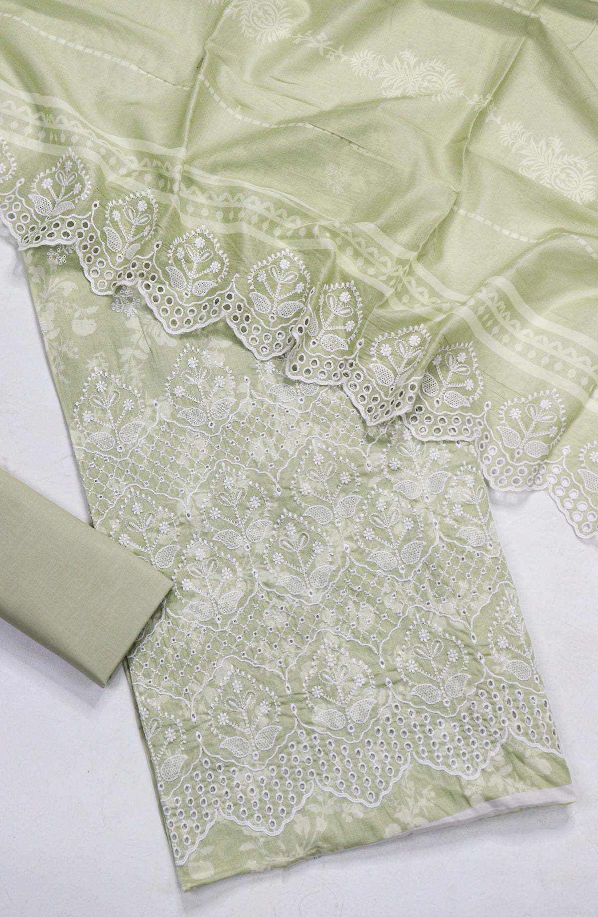 Amna Khadija Embroidered Lawn Unstitched 3 Piece Suit - D-03 - AM26FNC - Green - Summer Collection