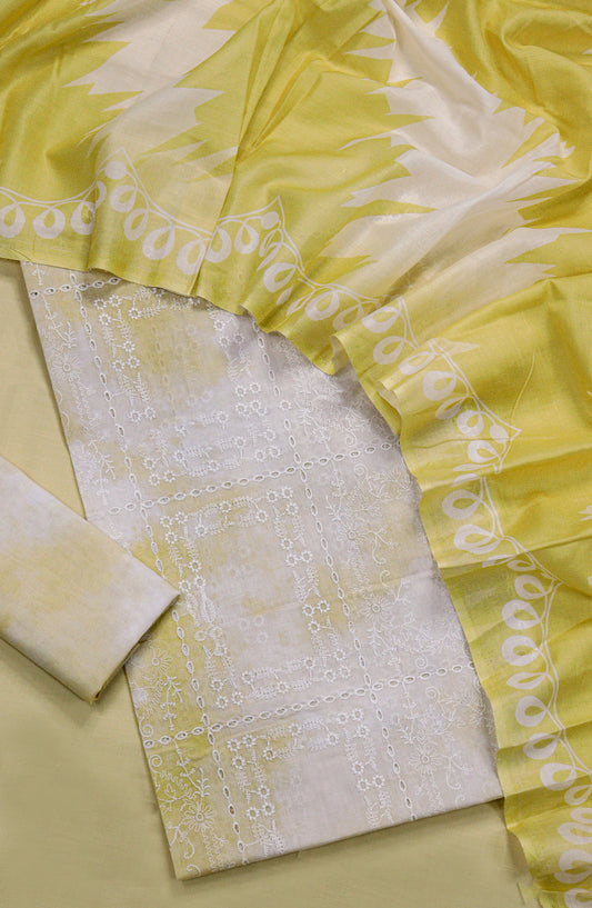 Amna Khadija Embroidered Chikankari Lawn Unstitched 3 Piece Suit - D-04 - AM26FNC - Yellow - Summer Collection