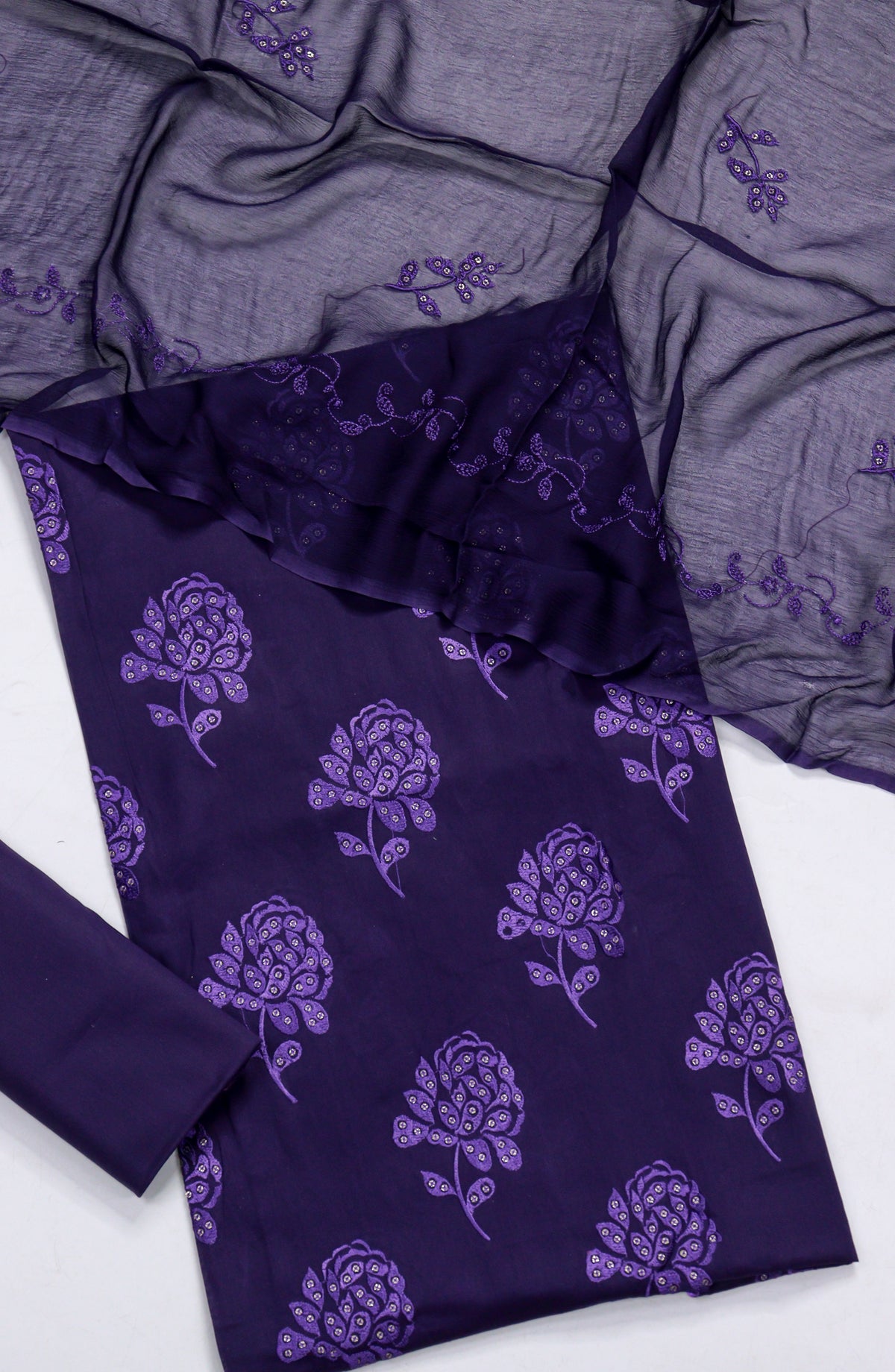 Amna Khadija Embroidered Lawn Unstitched 3 Piece Suit - D-14 - AM26FNC - Blue - Summer Collection