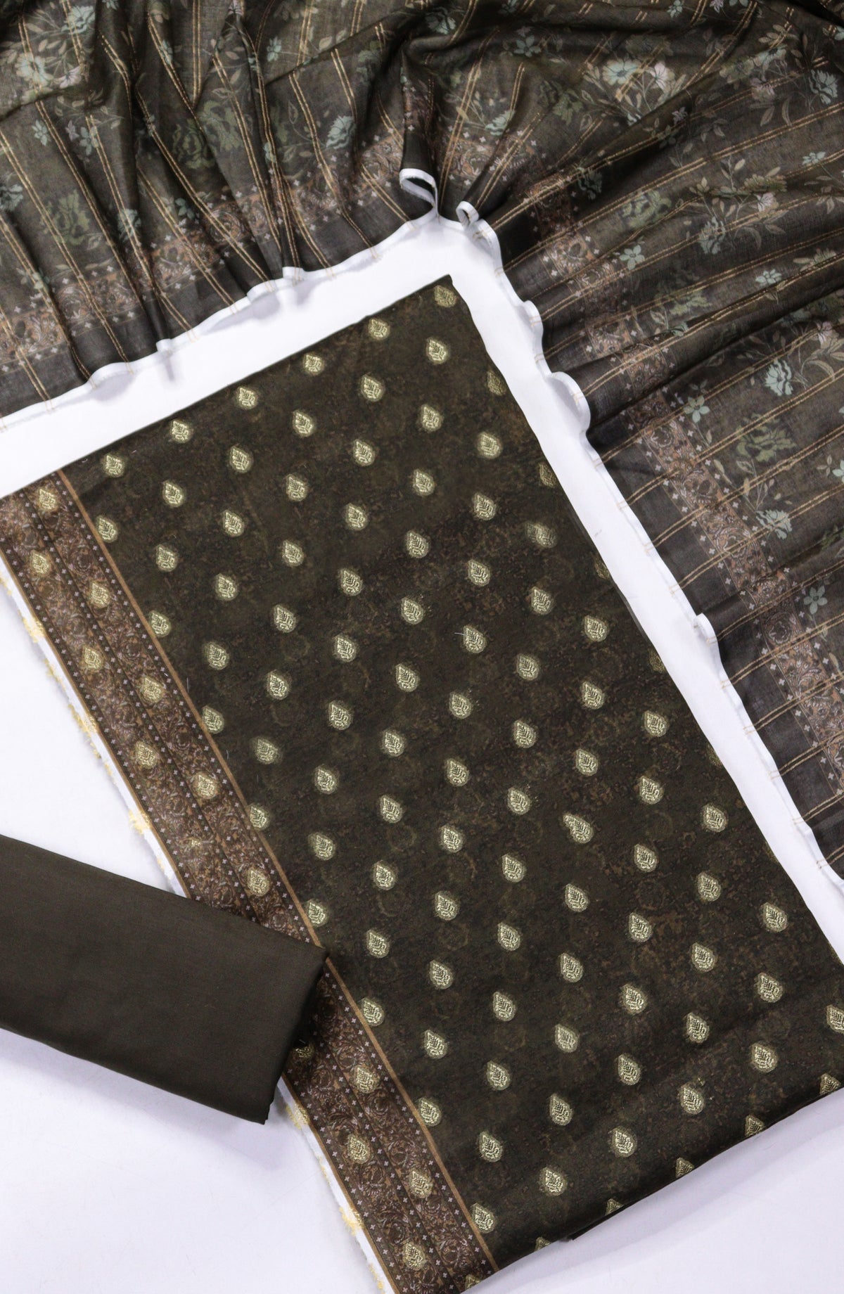 Amna Khadija Broshia Lawn Unstitched 3 Piece Suit - D-15 - AM26FNC - Black - Summer Collection