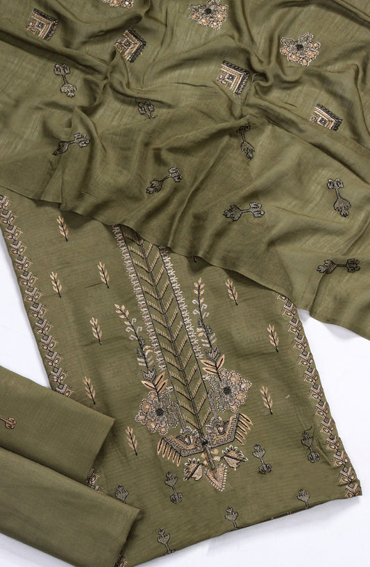 Amna Khadija Embroidered Lawn Unstitched 3 Piece Suit - D-06 - AM26FNC - Green - Summer Collection