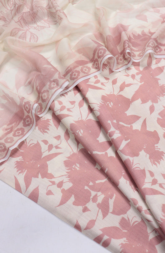 Amna Khadija Printed Bana Dora Unstitched 3 Piece Suit - D-08 - AM26FNC - Pink - Summer Collection