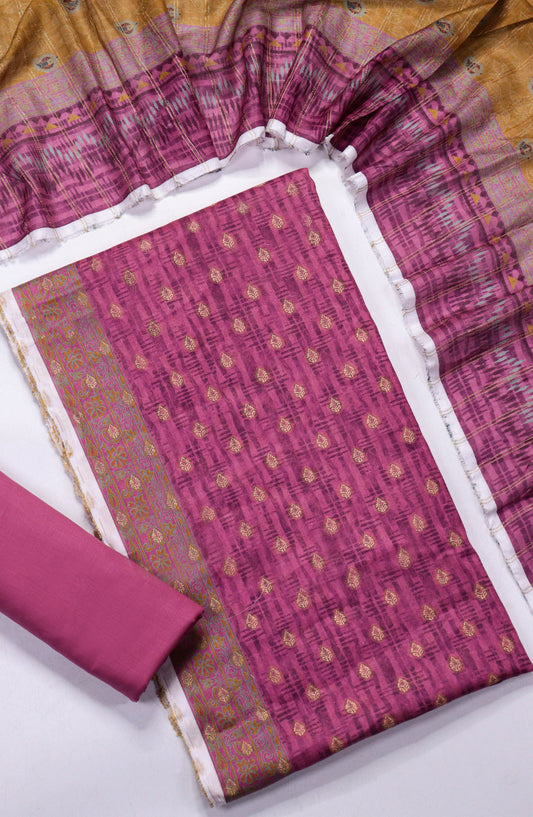 Amna Khadija Broshia Lawn Unstitched 3 Piece Suit - D-07 - AM26FNC - Pink - Summer Collection