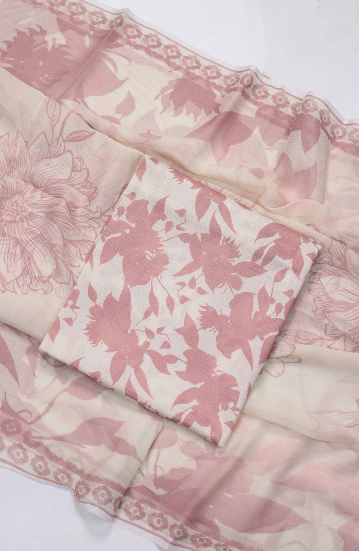 Amna Khadija Printed Bana Dora Unstitched 3 Piece Suit - D-08 - AM26FNC - Pink - Summer Collection