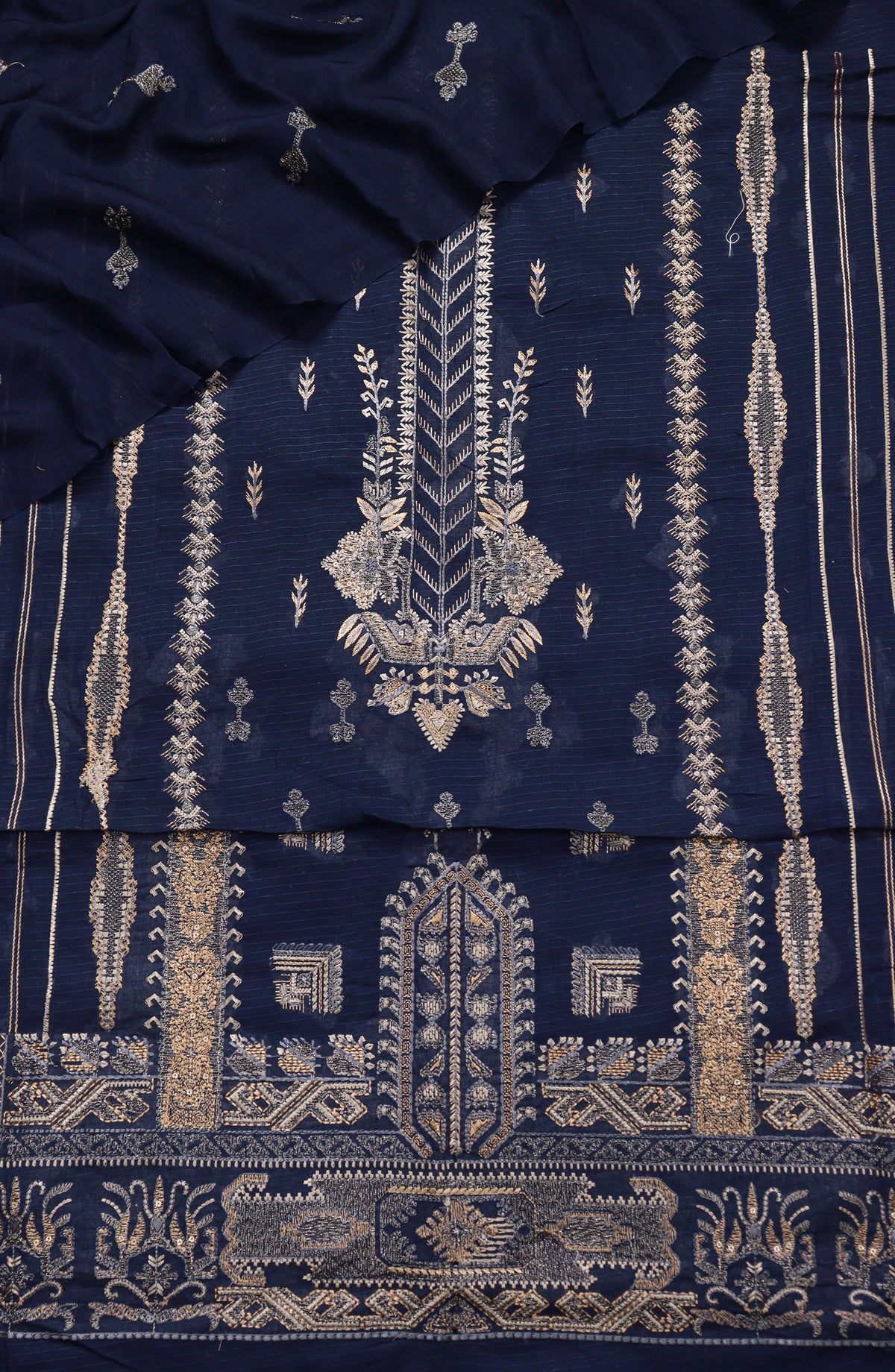 Amna Khadija Embroidered Lawn Unstitched 3 Piece Suit - D-03 - AM26FNC - Blue - Summer Collection