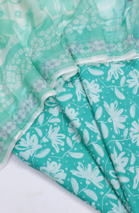 Amna Khadija Printed Bana Dora Unstitched 3 Piece Suit - D-04 - AM26FNC - Sea Green - Summer Collection