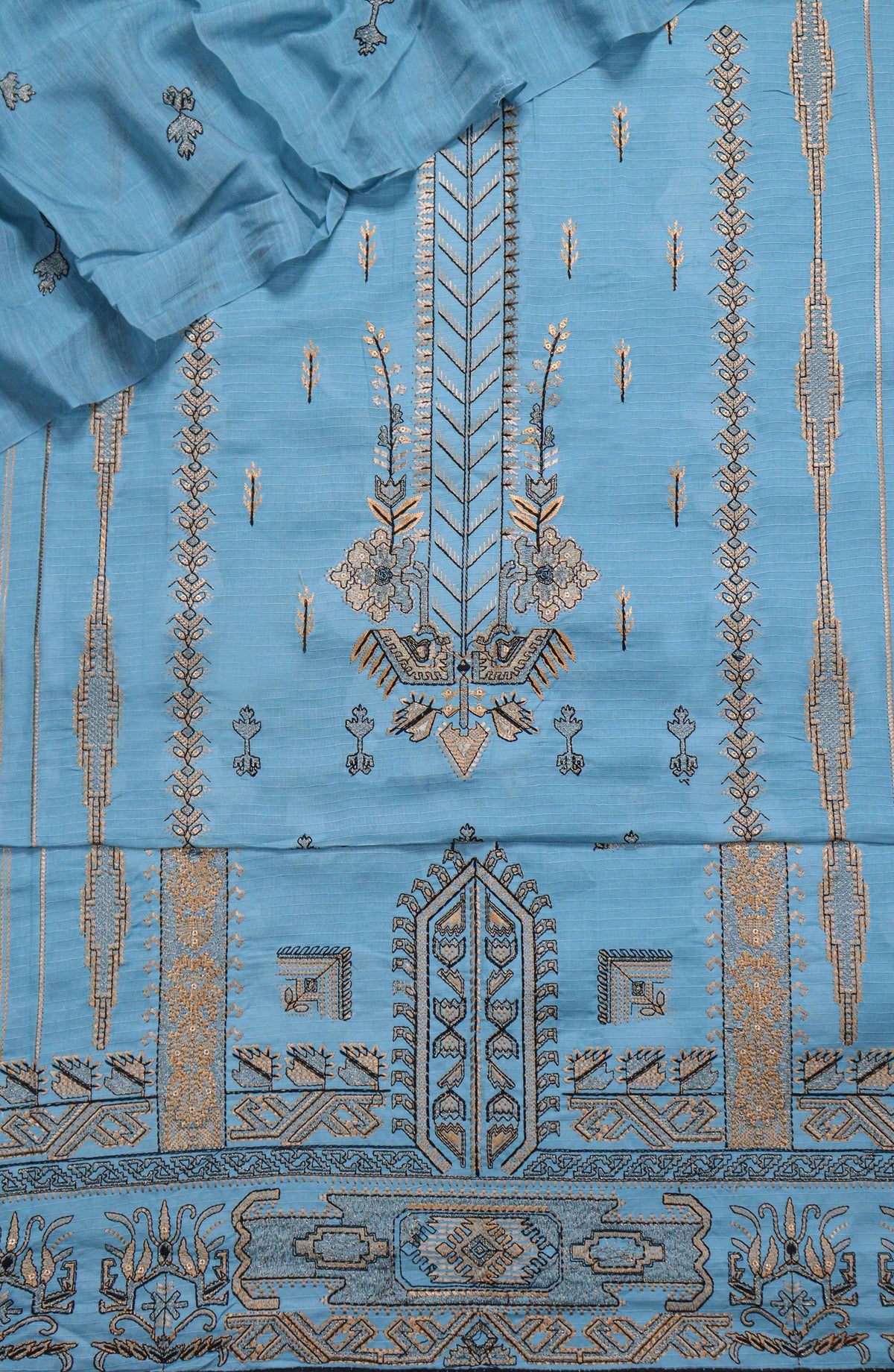 Amna Khadija Embroidered Lawn Unstitched 3 Piece Suit - D-01 - AM26FNC - Blue - Summer Collection
