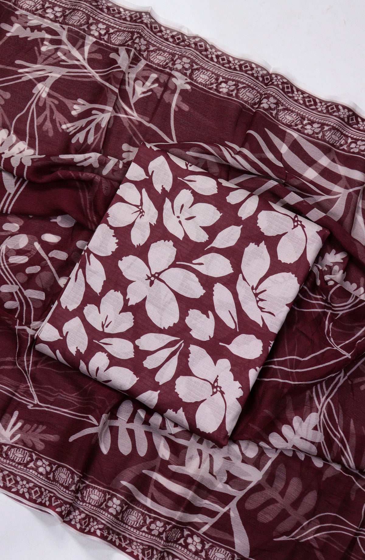 Amna Khadija Printed Bana Dora Unstitched 3 Piece Suit - D-01 - AM26FNC - Purple - Summer Collection