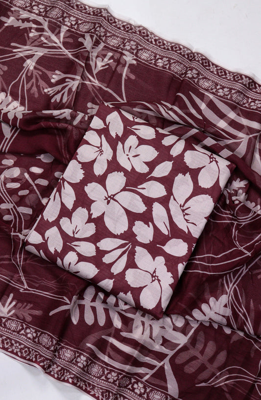 Amna Khadija Printed Bana Dora Unstitched 3 Piece Suit - D-01 - AM26FNC - Purple - Summer Collection