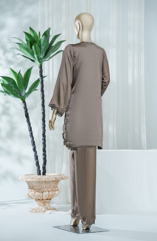 Amna Khadija Jhanvi Luxe Embroidered Silk Stitched 2 Piece Suit - JLS-12 - AM26JLK - Grey - Festive Collection