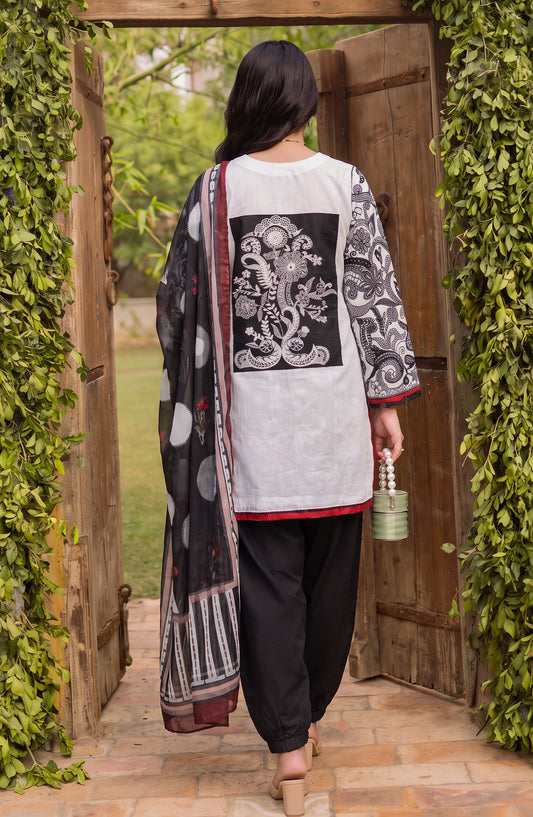 Amna Khadija Joy Ishqia Embroidered Lawn Stitched 3 Piece Suit - AKJ-05 - AM26JYQ - Black - Summer Collection