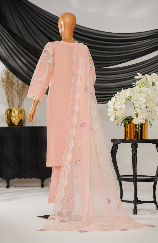 Anaya by Amna Khadija Embroidered Fine Cotton Stitched 3 Piece Suit - ELF-03 - AK25ANY - Pink - Festive Collection
