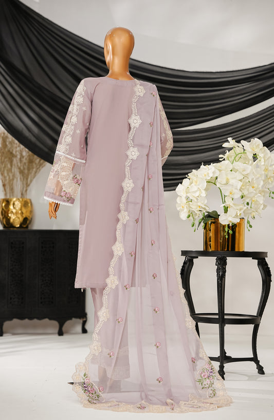 Anaya by Amna Khadija Embroidered Fine Cotton Stitched 3 Piece Suit - ELF-08 - AK25ANY - Light Purple - Festive Collection