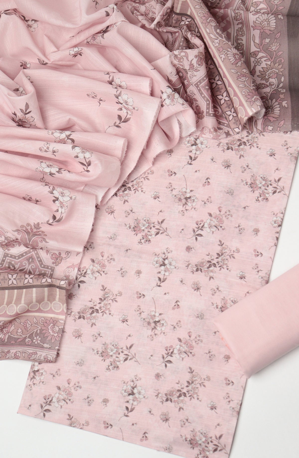 Amna Khadija Printed Lawn Unstitched 3 Piece Suit - MD-04 - AM26MTHR - Pink - Summer Collection