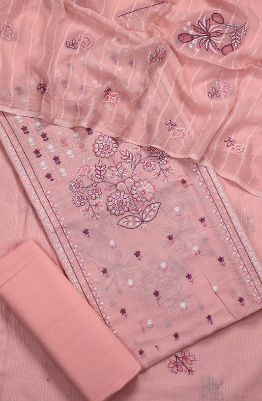 Amna Khadija Embroidered Lawn Unstitched 3 Piece Suit - Design-03 - AM25CHFD - Pink - Summer Collection