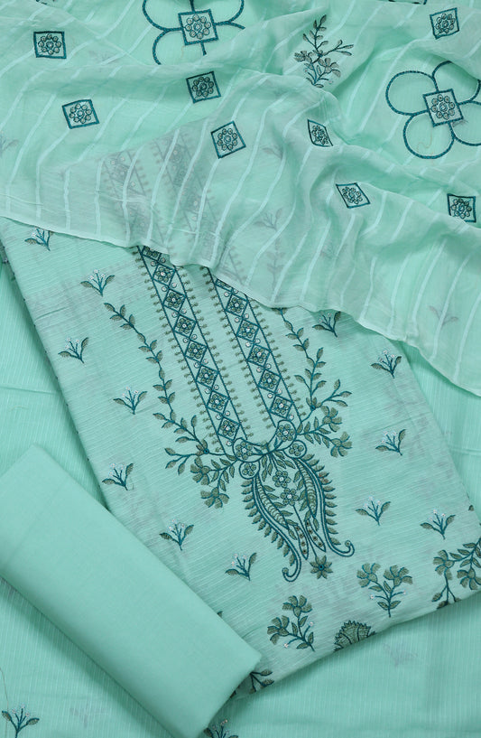 Amna Khadija Embroidered Lawn Unstitched 3 Piece Suit - Design-08 - AM25CHFD - Blue - Summer Collection