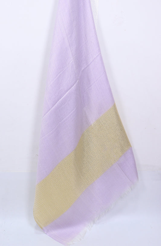 Amna Khadija Premium Printed Twill Jacquard Stole - Design-36 - AM25OLT - Purple - Summer Collection
