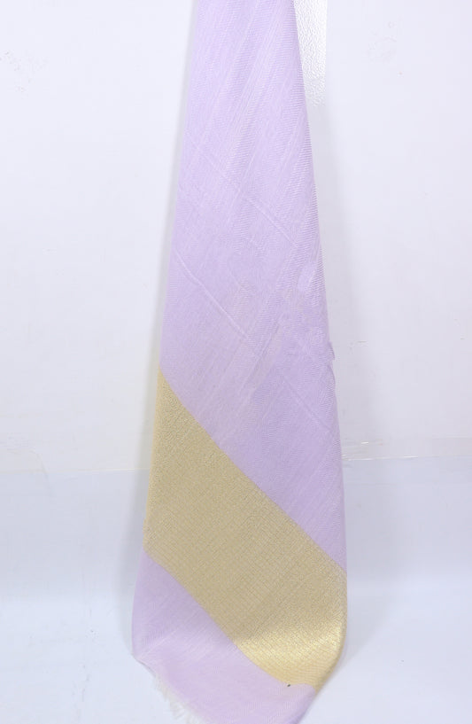Amna Khadija Premium Printed Twill Jacquard Stole - Design-36 - AM25OLT - Purple - Summer Collection
