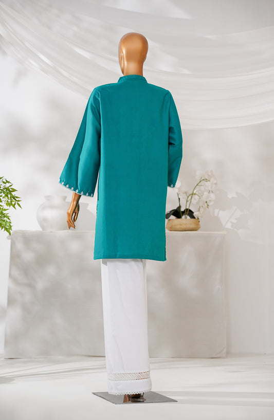 Amna Khadija Embroidered Dobby Lawn Stitched Kurti - Design-01 - AM25KPT - Green - Summer Collection