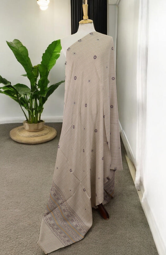 Amna Khadija Premium Wool Shawl - D-06 - 9601490-2 - AM25SHWL - Grey - Winter Collection