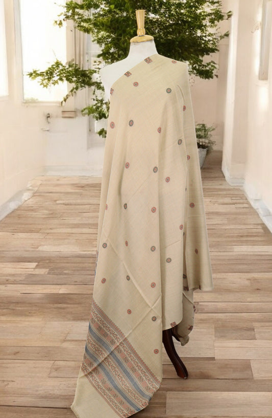 Amna Khadija Premium Wool Shawl - D-05 - 9601490-2 - AM25SHWL - Fawn - Winter Collection