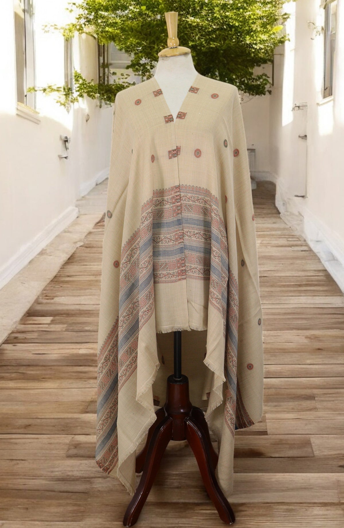 Amna Khadija Premium Wool Shawl - D-05 - 9601490-2 - AM25SHWL - Fawn - Winter Collection