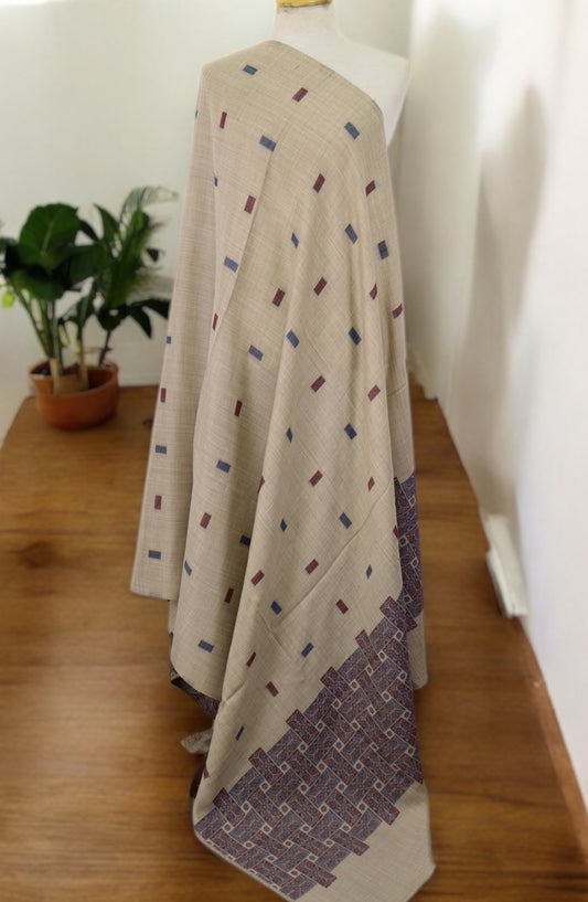 Amna Khadija Premium Pashmina Jacquard Shawl - D-1 - AM259601490 - Grey - Winter Collection