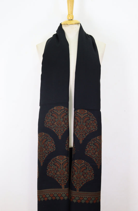 Amna Khadija Premium Wool Shawl - D-08 - 9601490 - AM25SHWL - Black - Winter Collection