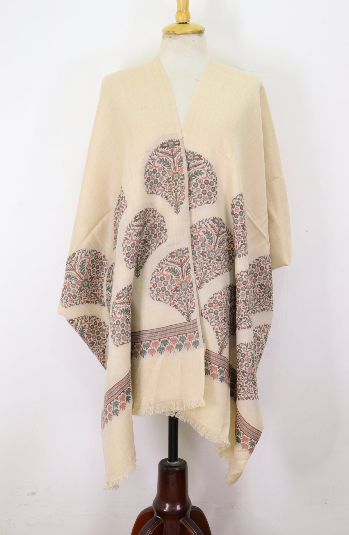 Amna Khadija Premium Wool Shawl - D-06 - 9601490 - AM25SHWL - Fawn - Winter Collection
