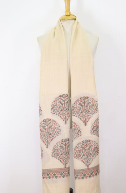 Amna Khadija Premium Wool Shawl - D-06 - 9601490 - AM25SHWL - Fawn - Winter Collection