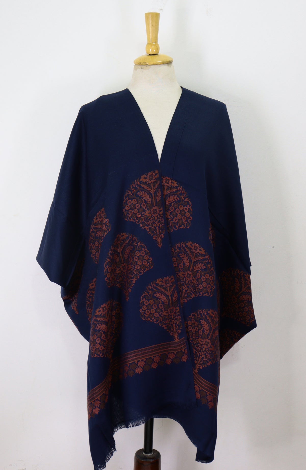 Amna Khadija Premium Wool Shawl - D-04 - 9601490 - AM25SHWL - Blue - Winter Collection