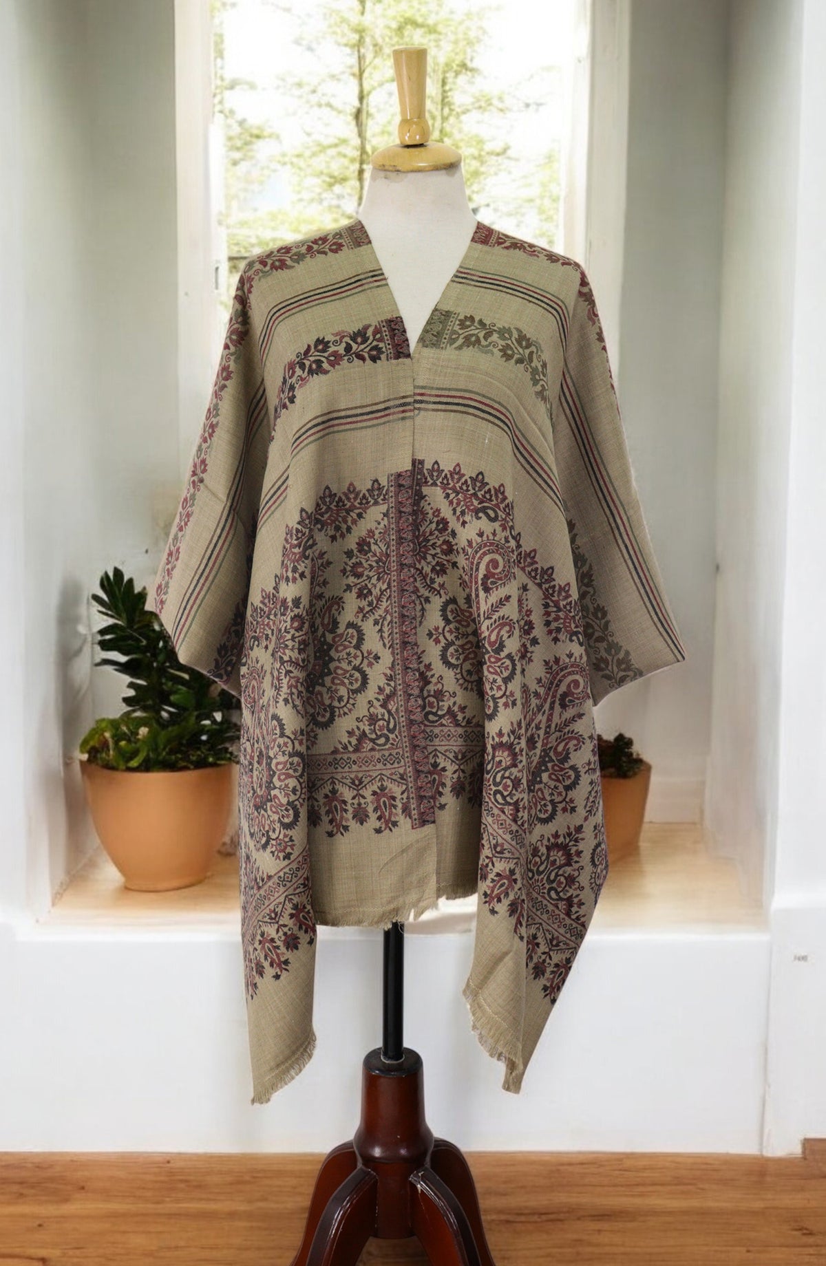 Amna Khadija Premium Wool Shawl - D-02 - 1224180-2 - AM25SHWL - Olive - Winter Collection