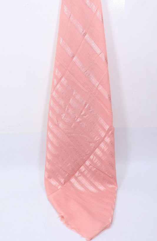 Amna Khadija Premium Printed Twill Jacquard Stole - Design-25 - AM25OLT - Pink - Summer Collection